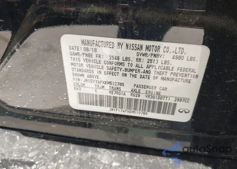 2019 Infiniti Q50 3.0T Luxe from USA, damaged, VIN JN1EV7APXKM510785